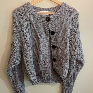 Zenana gray sweater/cardigan